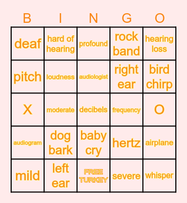 Audiogram B-I-N-G-O Bingo Card