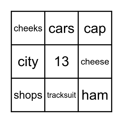 Big Surprise 2 Bingo Card