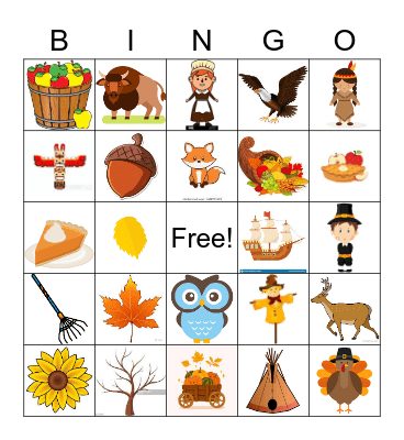 T1210 Thanksgiving Bingo Card