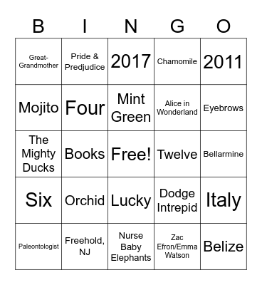Alyssa's 30th Birthday Bingo! Bingo Card