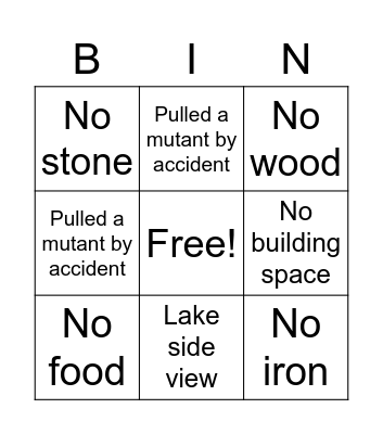 KMC - TAB Bingo Card