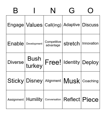 Arrow bingo Card