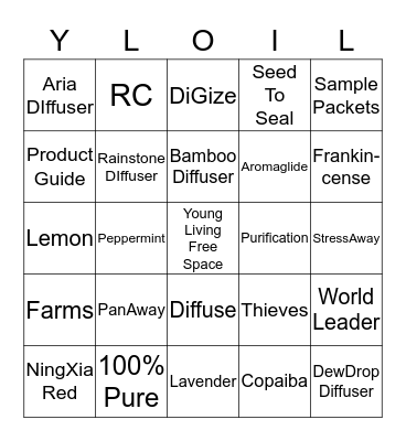 OILY BINGO FUN Bingo Card