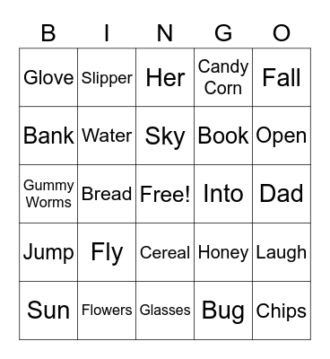 Everyday Things Bingo Card