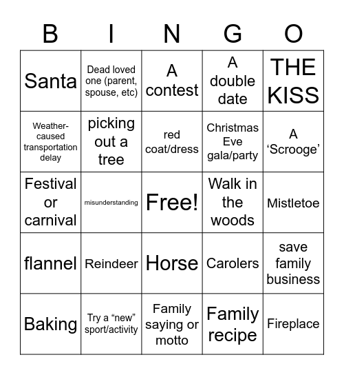 crimas bingo Card