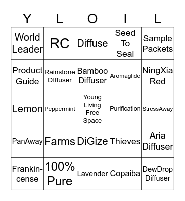 OILY BINGO FUN Bingo Card