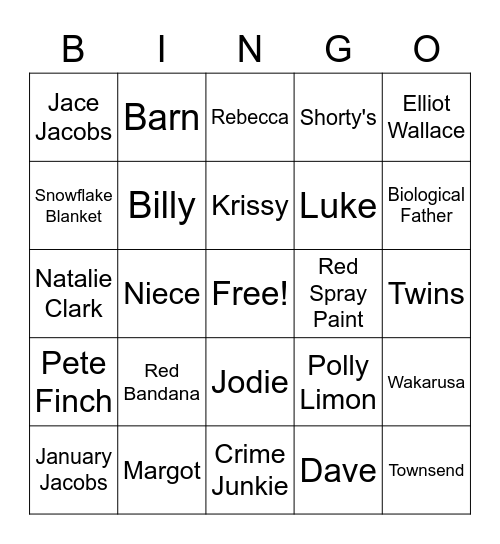 All Good People Here Bingo Card