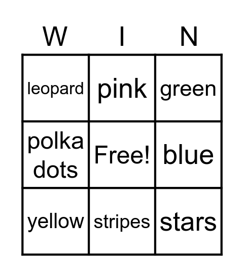 Seed 1 Bingo Card