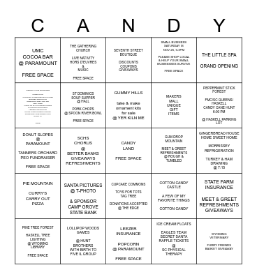 Wyoming Candyland Nov18     5-8pm Bingo Card