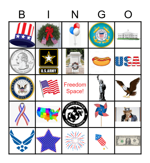 Veterans Day Bingo Card