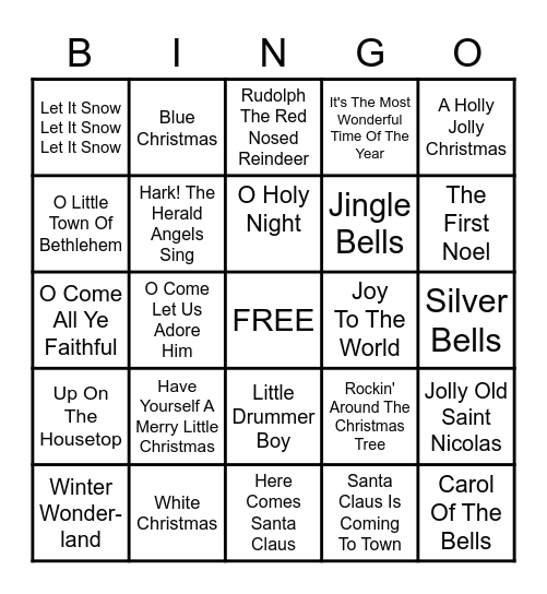 Christmas TNT Bingo Card