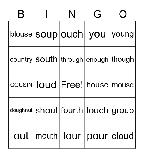 OU Bingo Card