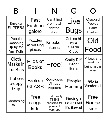 Bins BINgo Card