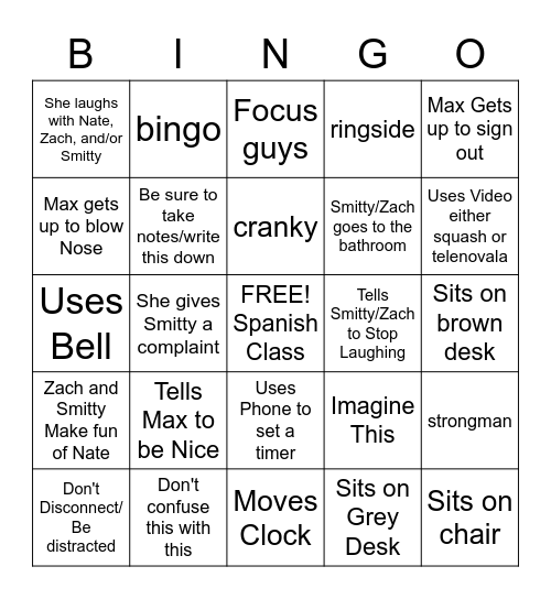 Level 1 - Welded Sounds Bingo Card