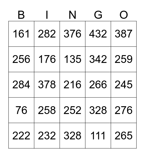 Distributive Property Bingo 2 x 1 Bingo Card