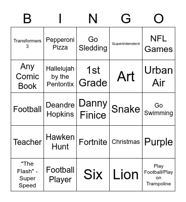 Get to Know Hawken Bingo Card