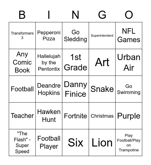 Get to Know Hawken Bingo Card