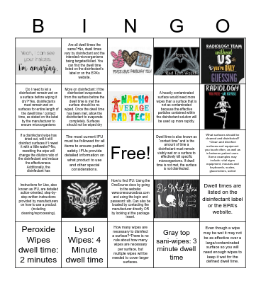Infection Prevention and Rad Tech Week! Bingo Card