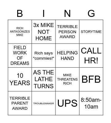 DMS BING! Bingo Card