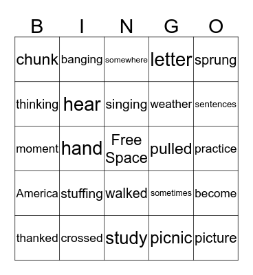 Catfish and Guppies Guided Reading  Bingo Card