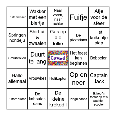 Carnavalsbingo 2022! Bingo Card
