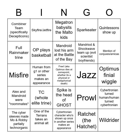 Earthspark Bingo v1 Bingo Card