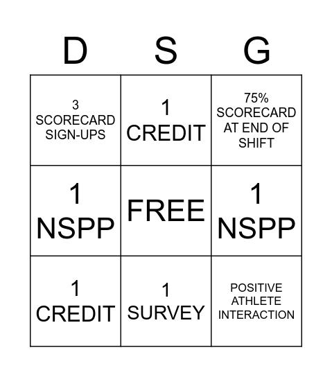 FRONT END BINGO Card