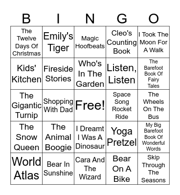 BAREFOOT Bingo Card
