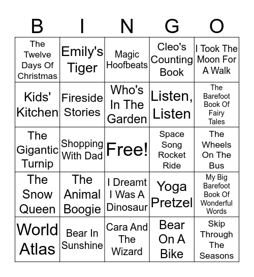 BAREFOOT Bingo Card