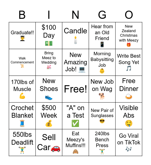 Manifest Bingo!!! Bingo Card