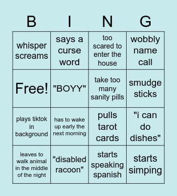 rylee's bingo Card
