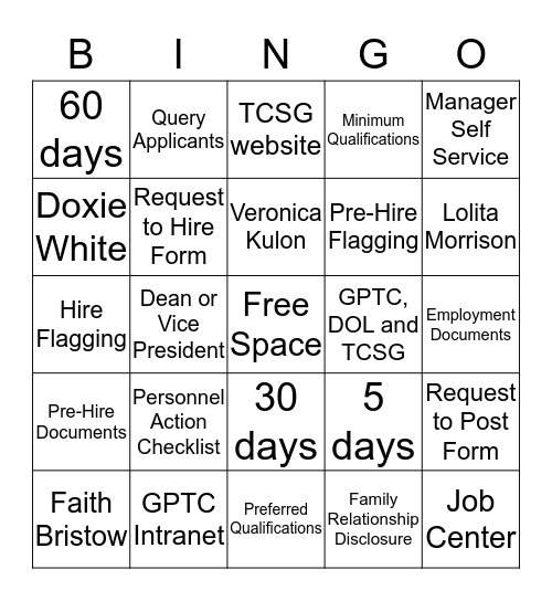 Request To Post Bingo Card