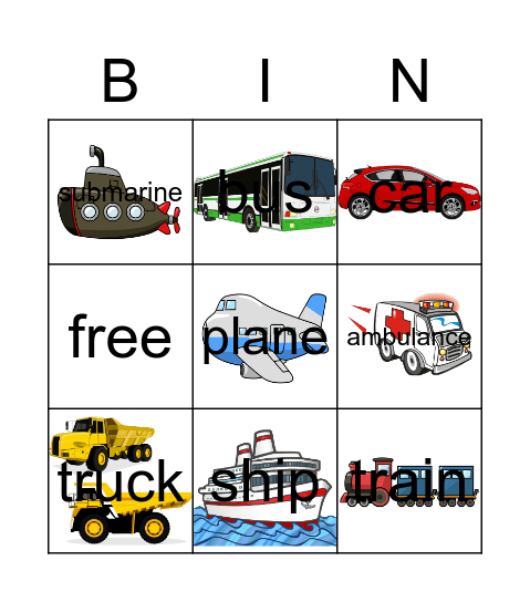 3x3 Bingo Card