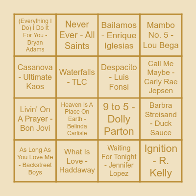 THE GUILTY PLEASURE EDITION Bingo Card
