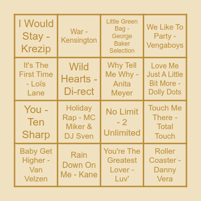 THE DUTCH EDITION Bingo Card