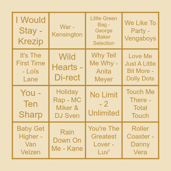 THE DUTCH EDITION Bingo Card
