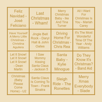 THE XMAS EDITION Bingo Card