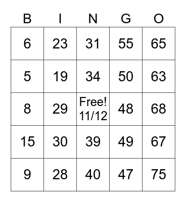 Toys 4 Tots TupperBINGO Card