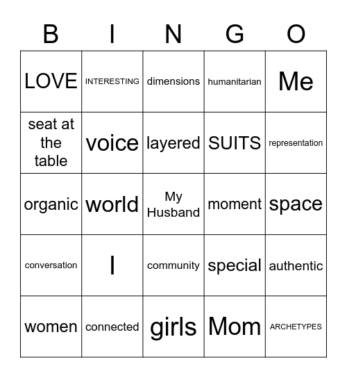 BSB Bingo Card