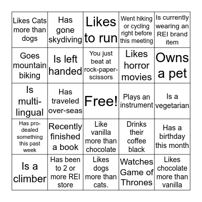 Find Someone Who... Bingo Card