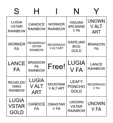 PARADIGM TRIGGER Bingo Card