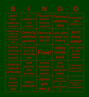 Christmas Bingo Card