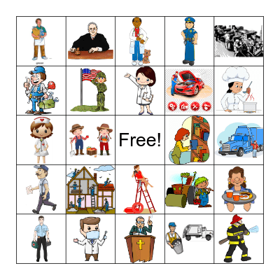 COMMUNITY HELPERS BINGO Card
