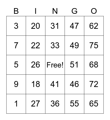 Finance & Accounting BINGO Game Bingo Card
