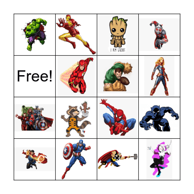 Marvel BINGO Card