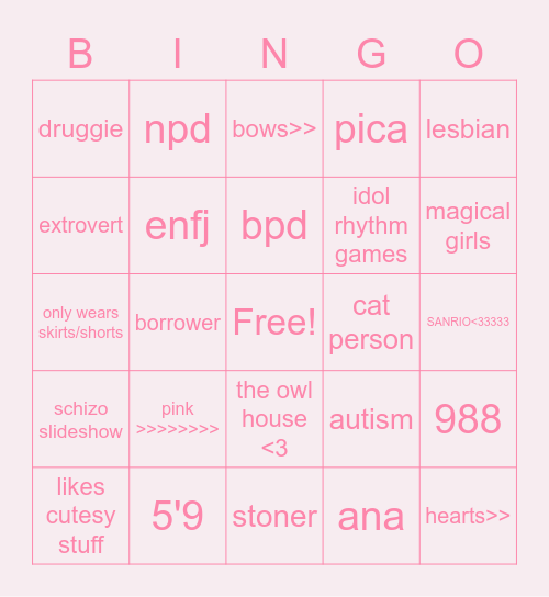 mari bingo Card