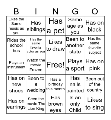 Beauty Within Bingo Card