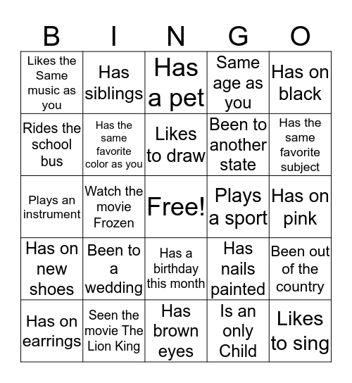 Beauty Within Bingo Card