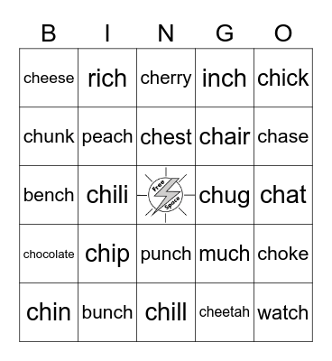 Digraph- ch Bingo Card