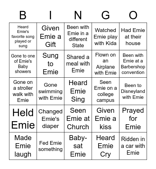 Blackout Bingo: Find Someone who has: Bingo Card